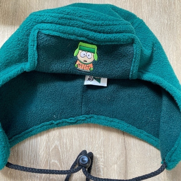 Vintage 1998 Green Fleece with Toggle South Park Kenny Trapper Beanie Hat RARE - Picture 2 of 6